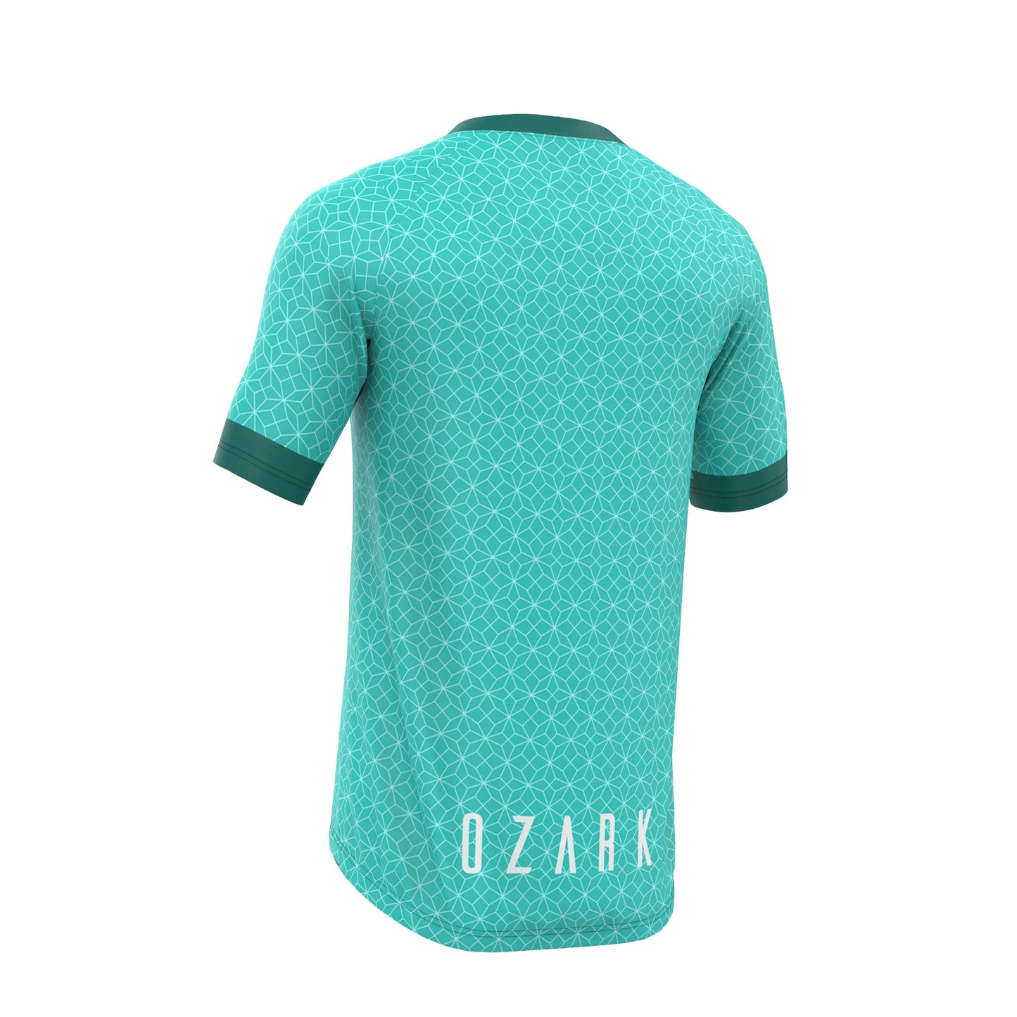 Men's MTB Short Sleeve Jersey | Teal Geometric