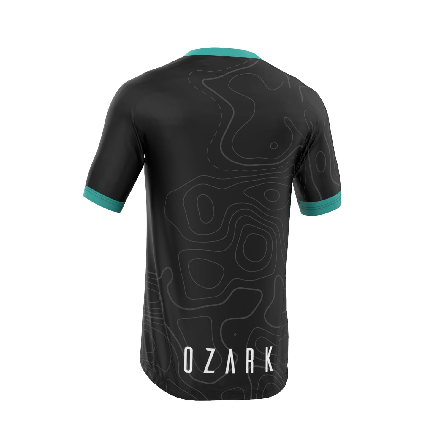 Men's MTB Short Sleeve Jersey | Black Topography