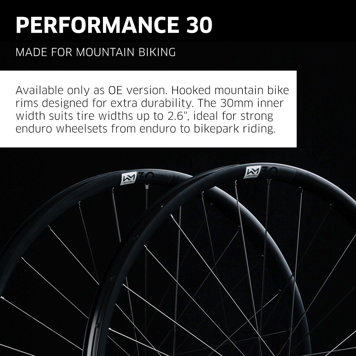 NEWMEN Front Wheel - Performance 30 base 29" 28h FADE SP 6B 15x110 - Trail