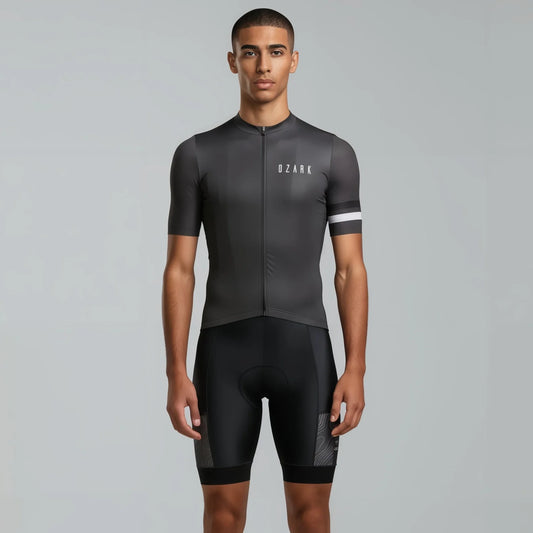 Men’s Charcoal Core Jersey – Breathable Performance Fit with Full-Length Ventilation and Ample Storage