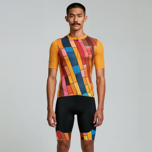 Ledger Glass Mosaic Men’s Jersey – Breathable Performance Fit with Four Pockets