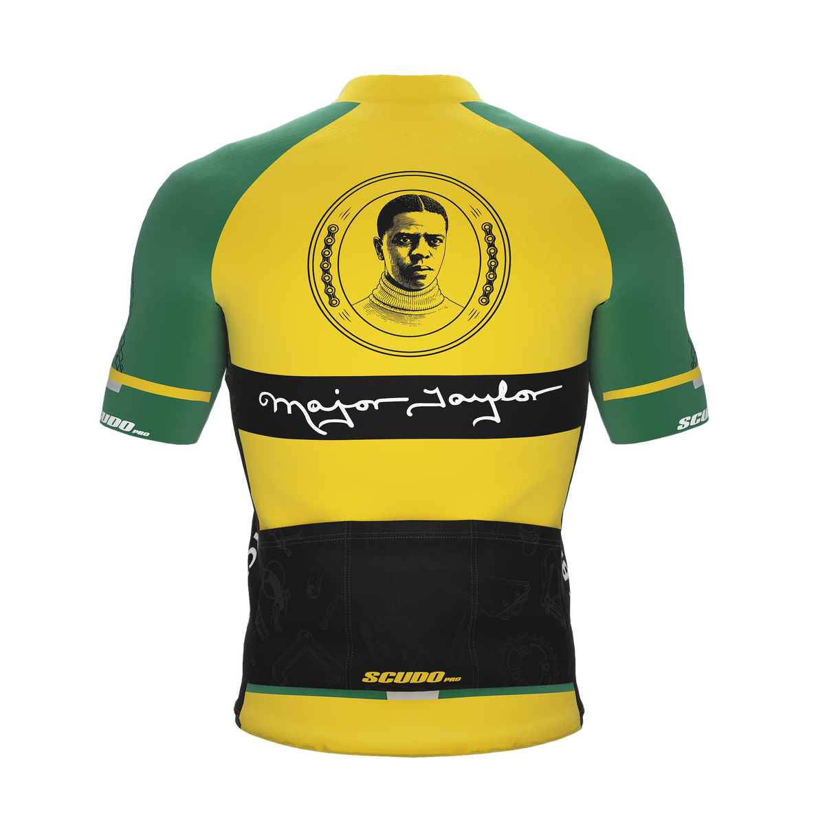 Major Taylor | Black Cyclone | Short Sleeve Cycling PRO Jersey