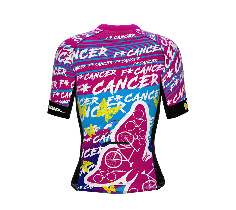F*ck Cancer | Pro Fit | Short Sleeve Cycling | Full Zip