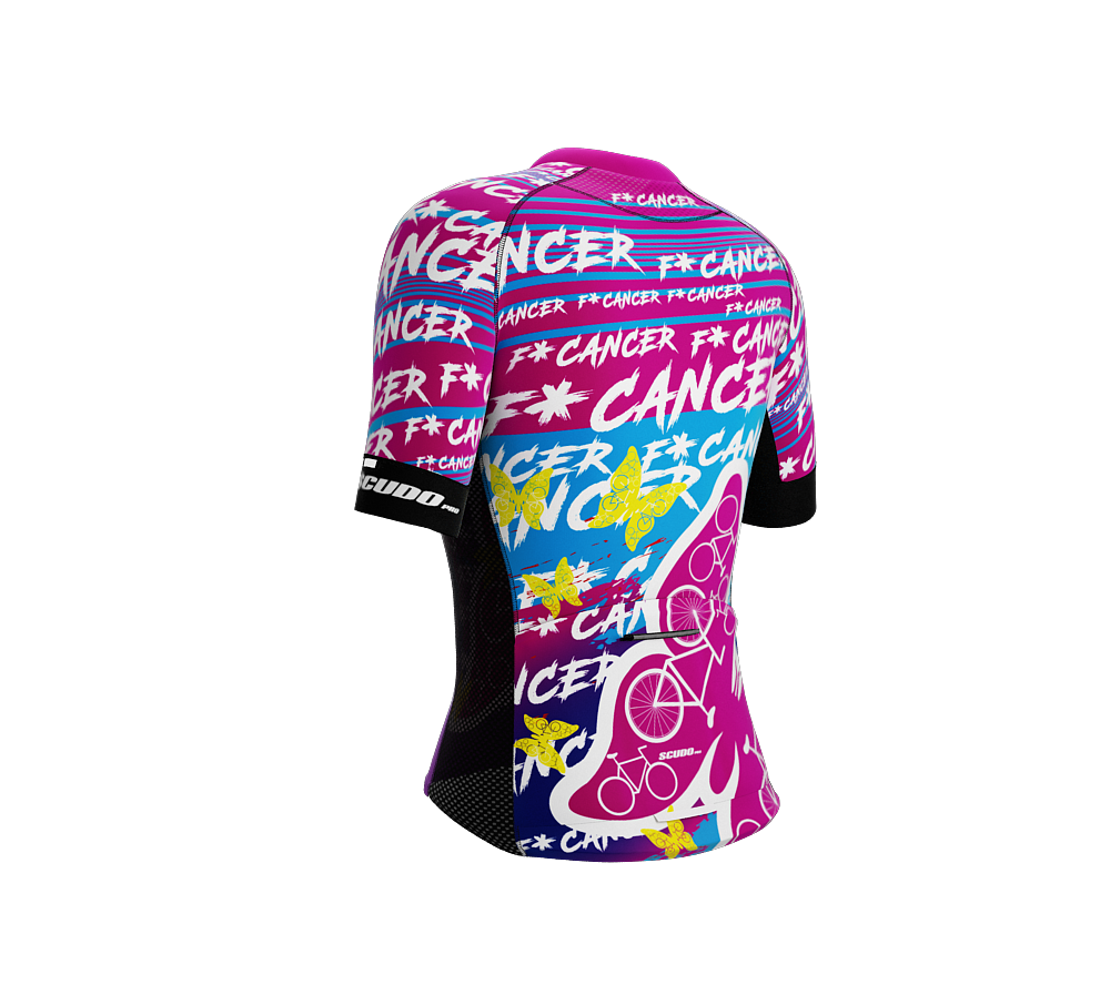 F*ck Cancer | Pro Fit | Short Sleeve Cycling | Full Zip