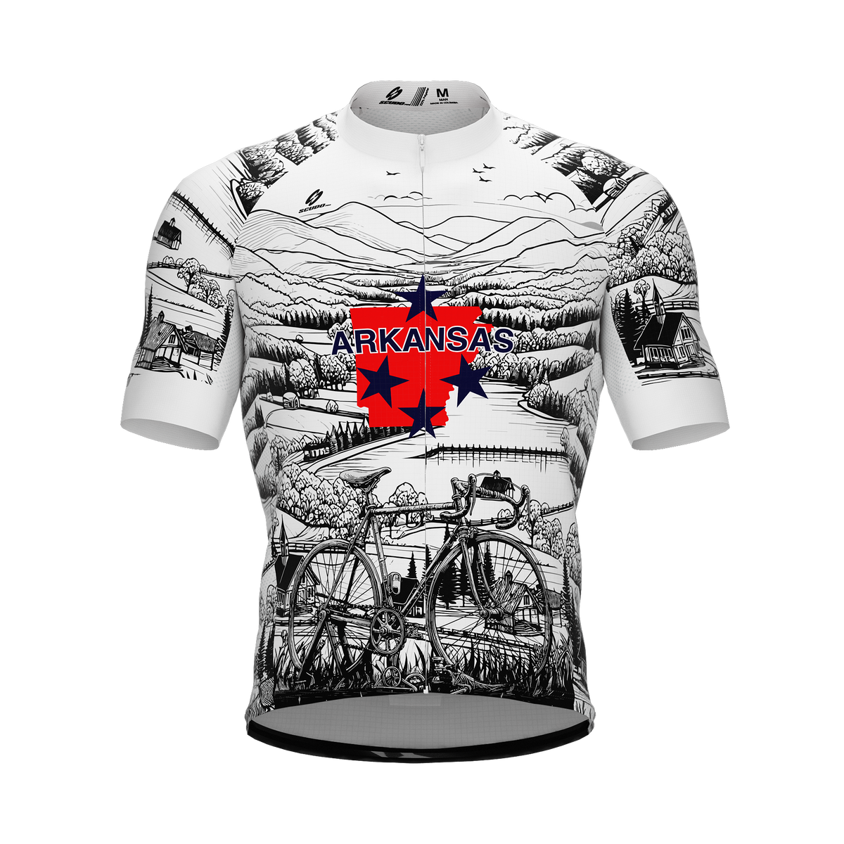 Arkansas US State | V1 | Short Sleeve Cycling PRO Jersey