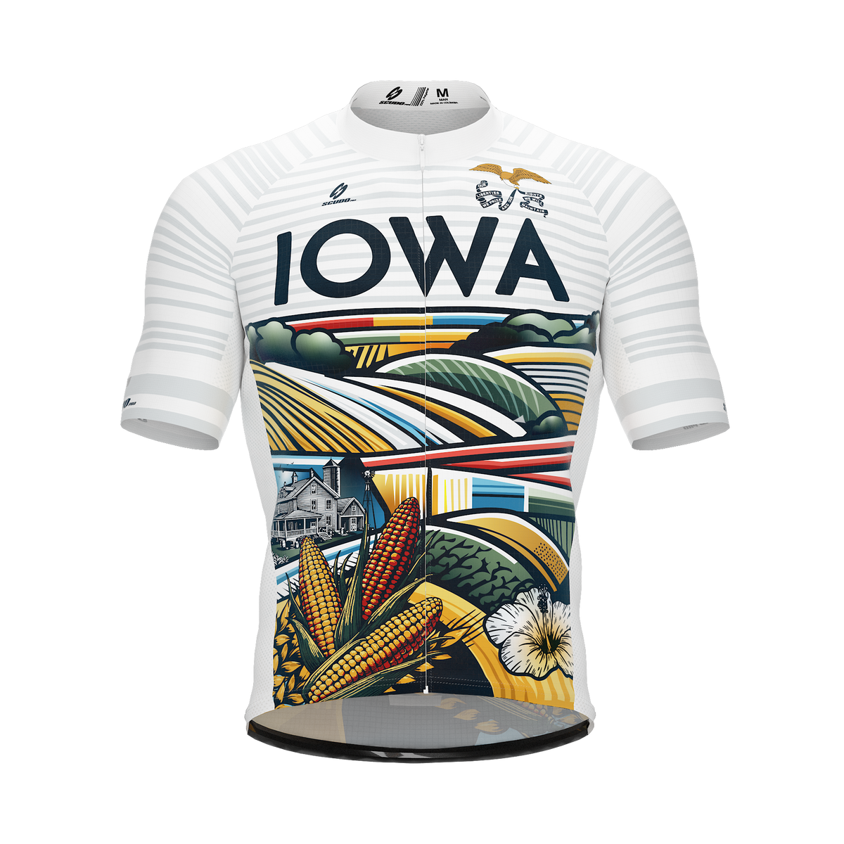IOWA US State | Short Sleeve Cycling PRO Jersey | Men and Women