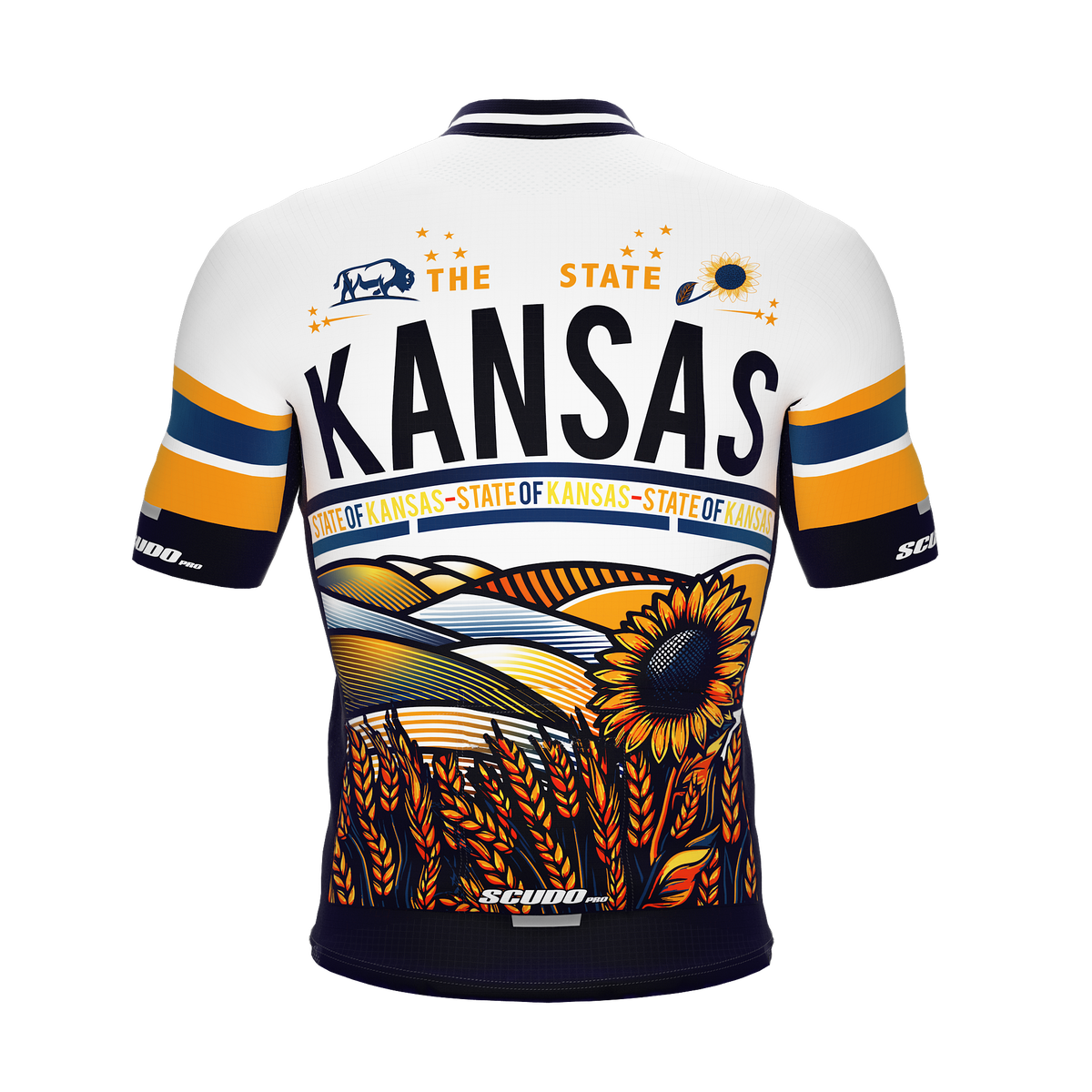 Kansas US State | Short Sleeve Cycling PRO Jersey | Men and Women