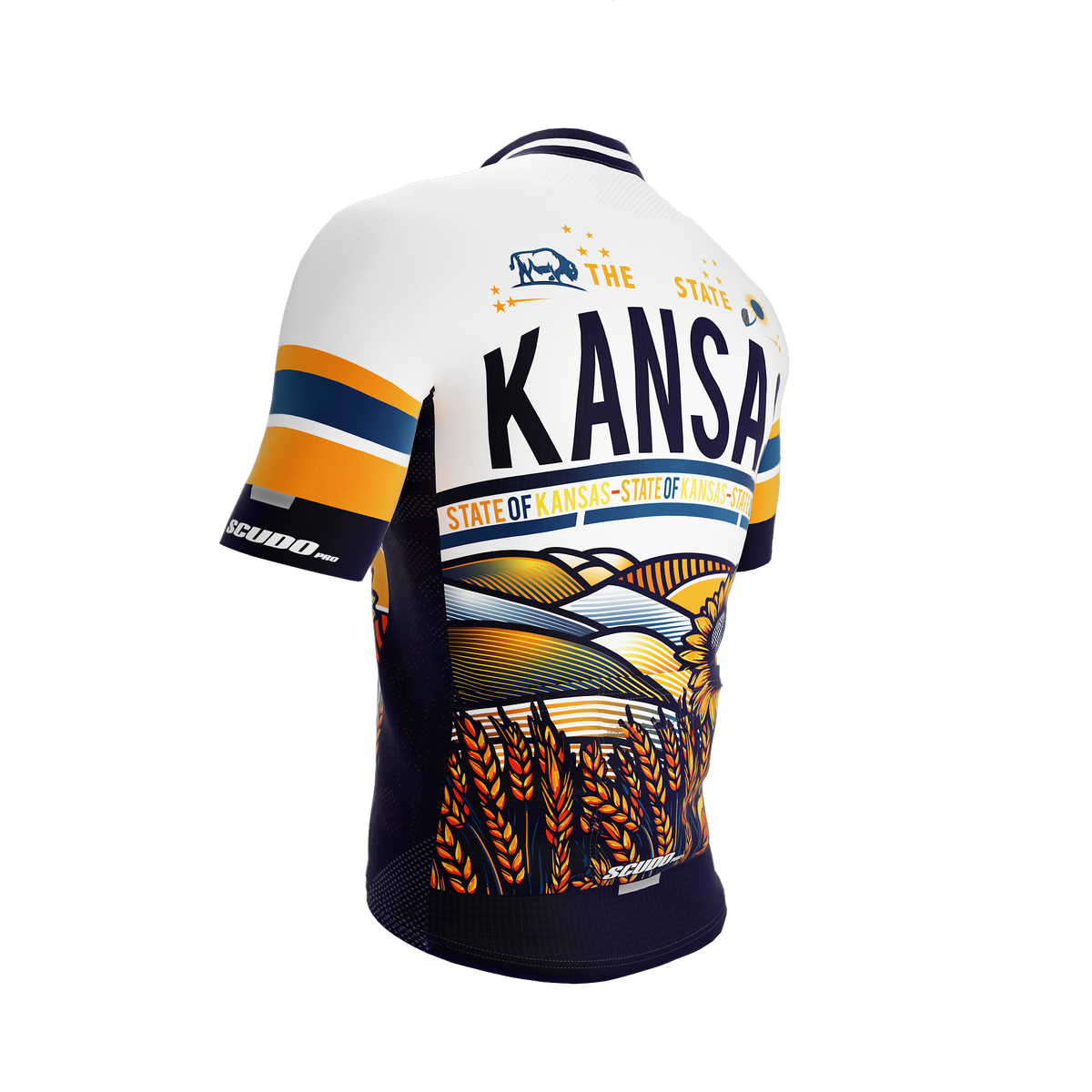 Kansas US State | Short Sleeve Cycling PRO Jersey | Men and Women