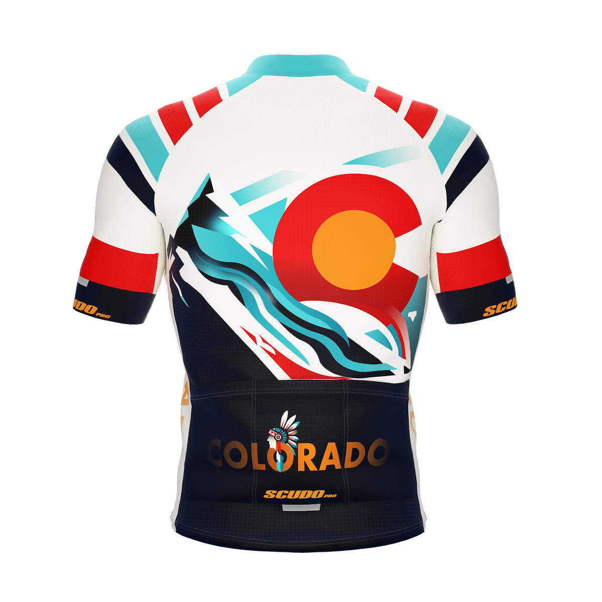 Colorado US State | Short Sleeve Cycling PRO Jersey | V1 | Men and Women