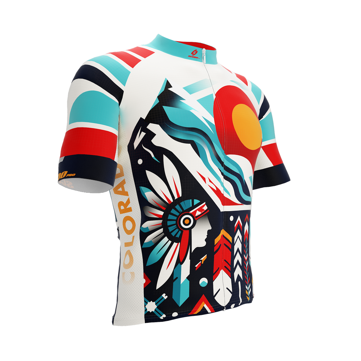 Colorado US State | Short Sleeve Cycling PRO Jersey | V1 | Men and Women