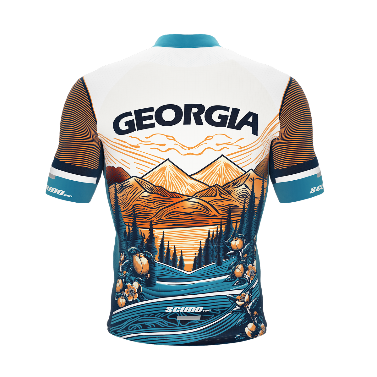 Georgia US State | Short Sleeve Cycling PRO Jersey | Men and Women