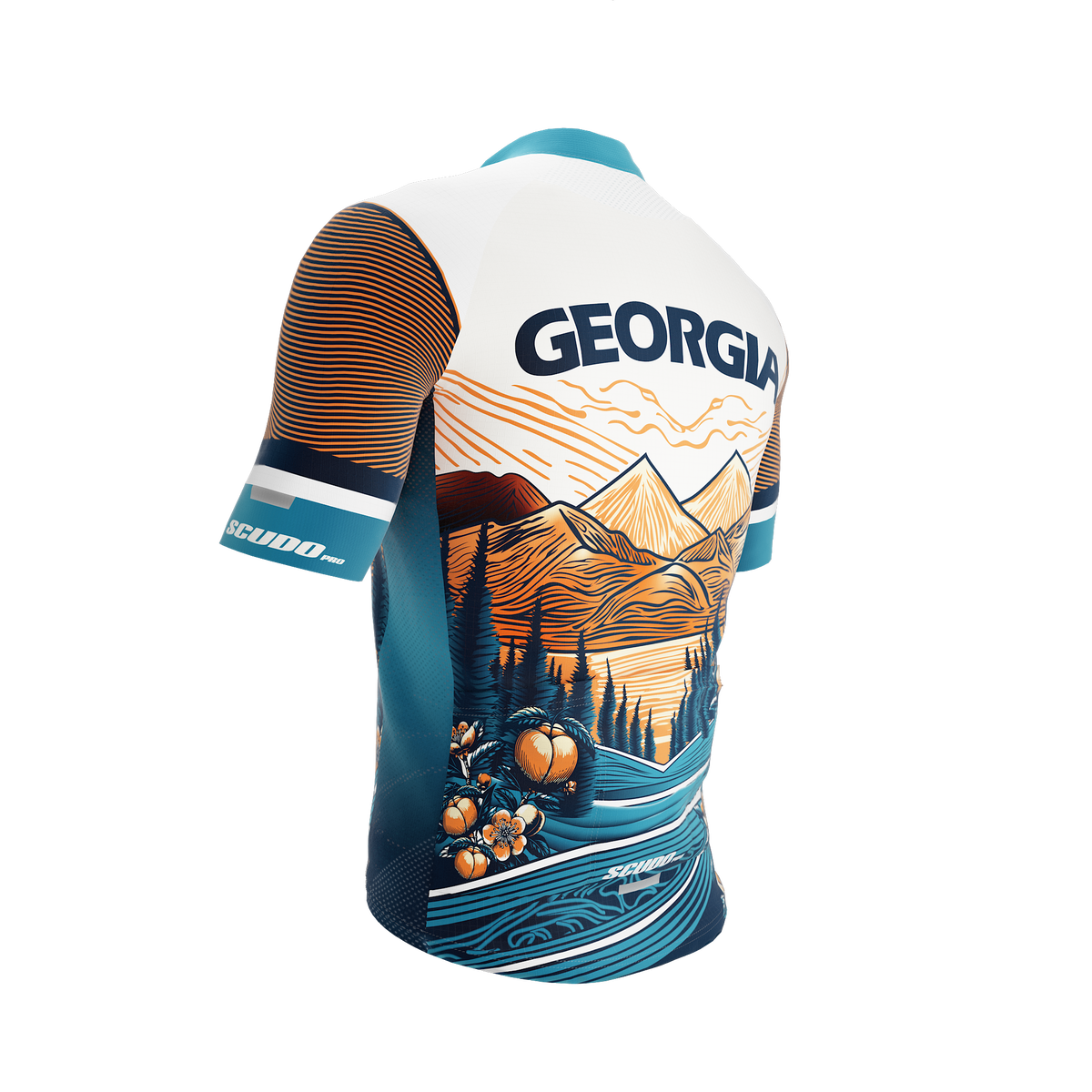 Georgia US State | Short Sleeve Cycling PRO Jersey | Men and Women