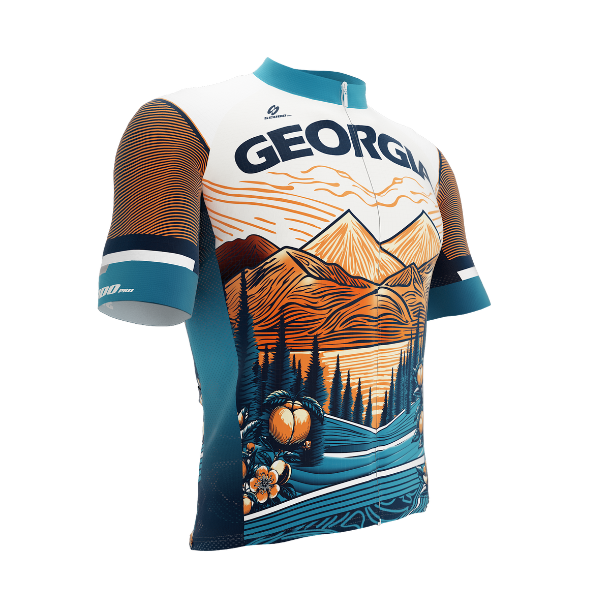 Georgia US State | Short Sleeve Cycling PRO Jersey | Men and Women