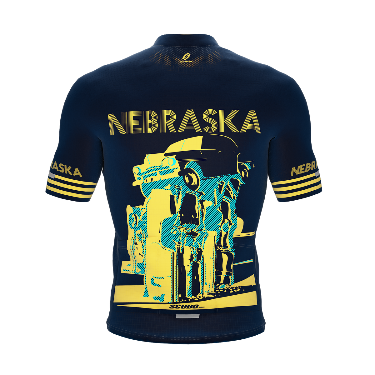 Nebraska US State | Short Sleeve Cycling PRO Jersey | Men and Women