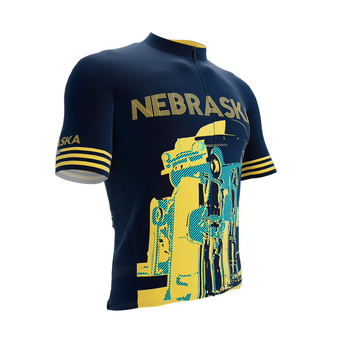 Nebraska US State | Short Sleeve Cycling PRO Jersey | Men and Women