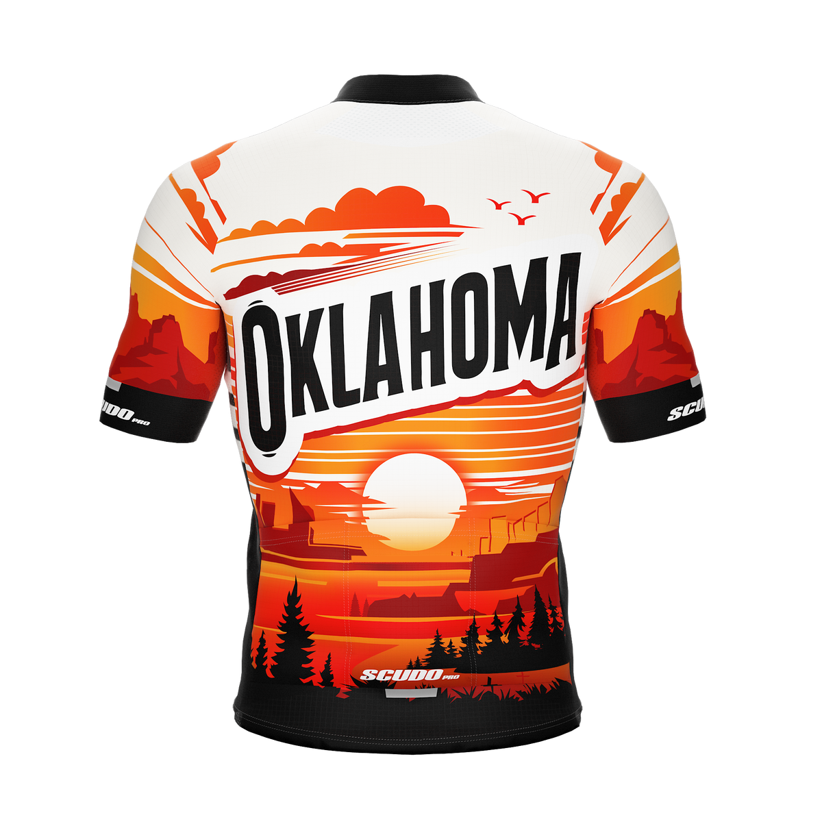 Oklahoma US State | Short Sleeve Cycling PRO Jersey | Men and Women