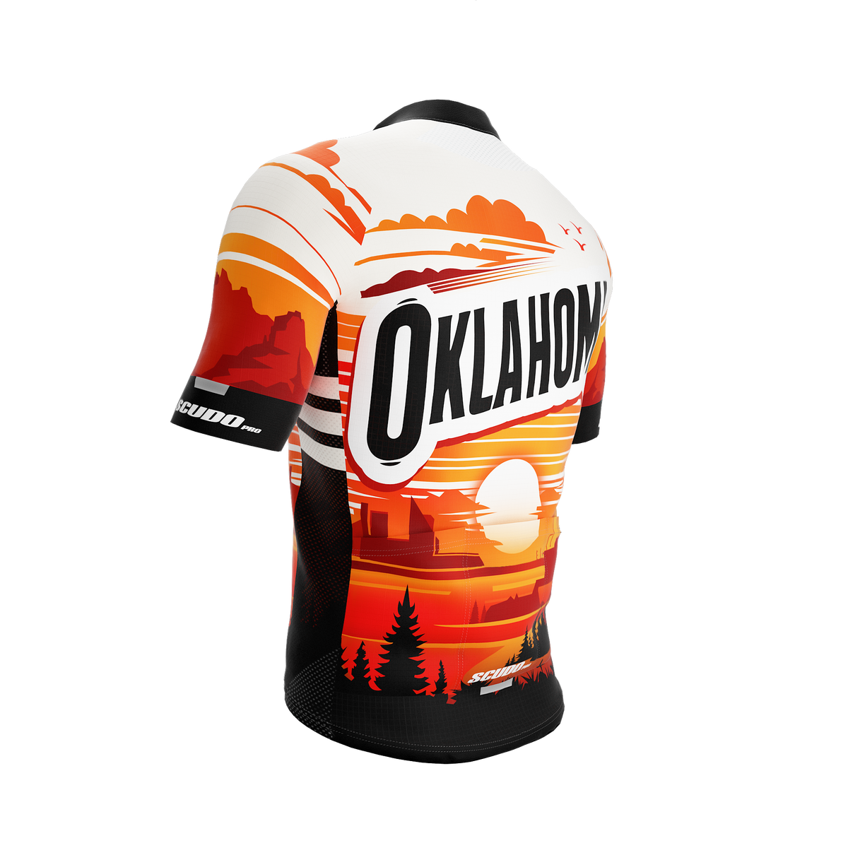 Oklahoma US State | Short Sleeve Cycling PRO Jersey | Men and Women