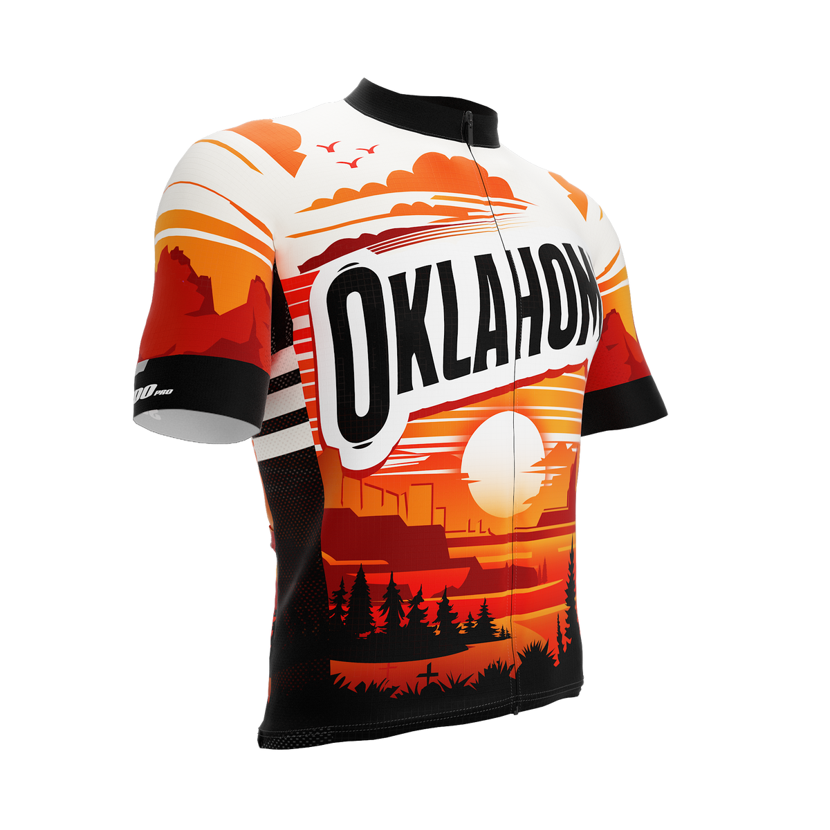 Oklahoma US State | Short Sleeve Cycling PRO Jersey | Men and Women