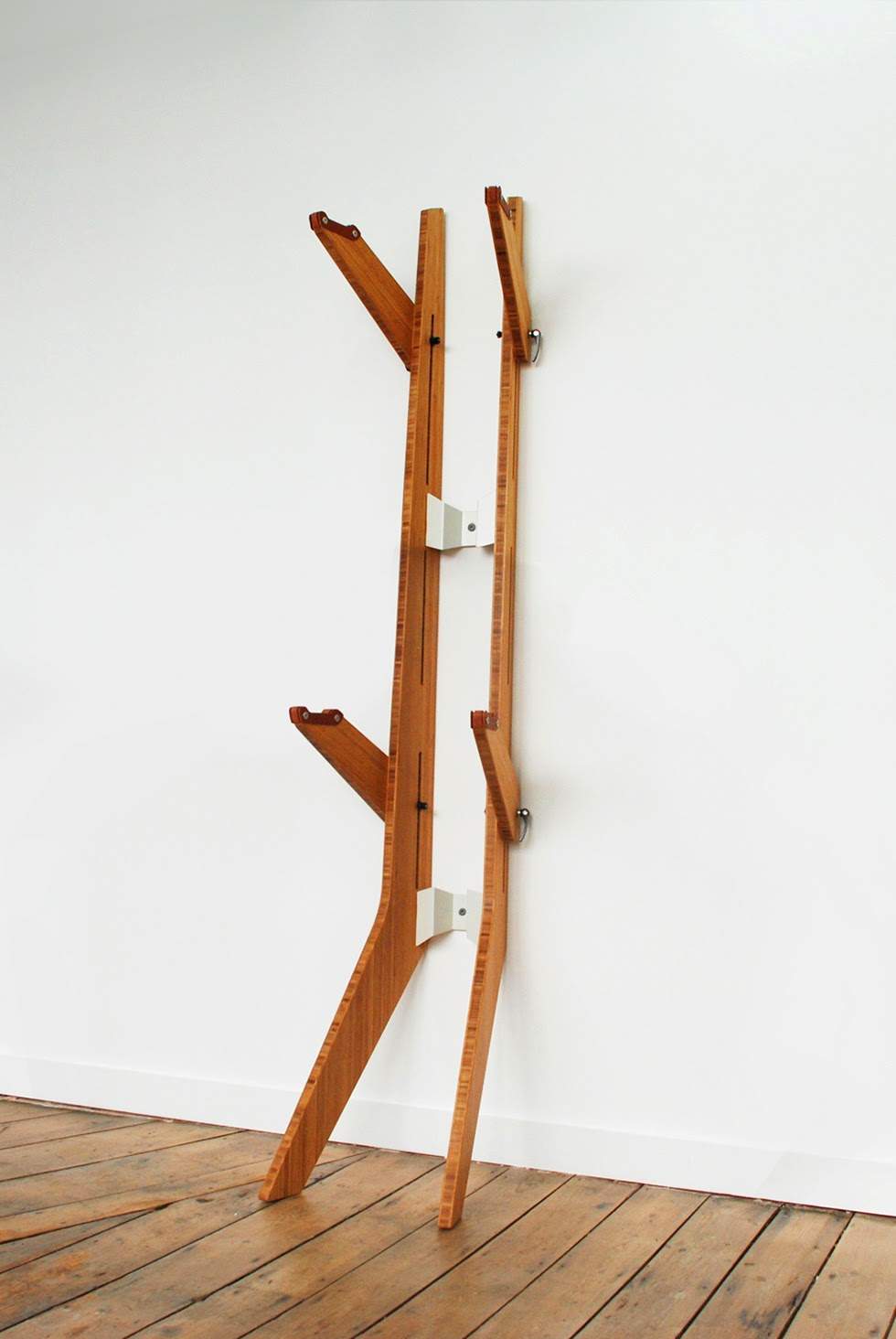 Bike vertical rack- Two bike Wooden storage