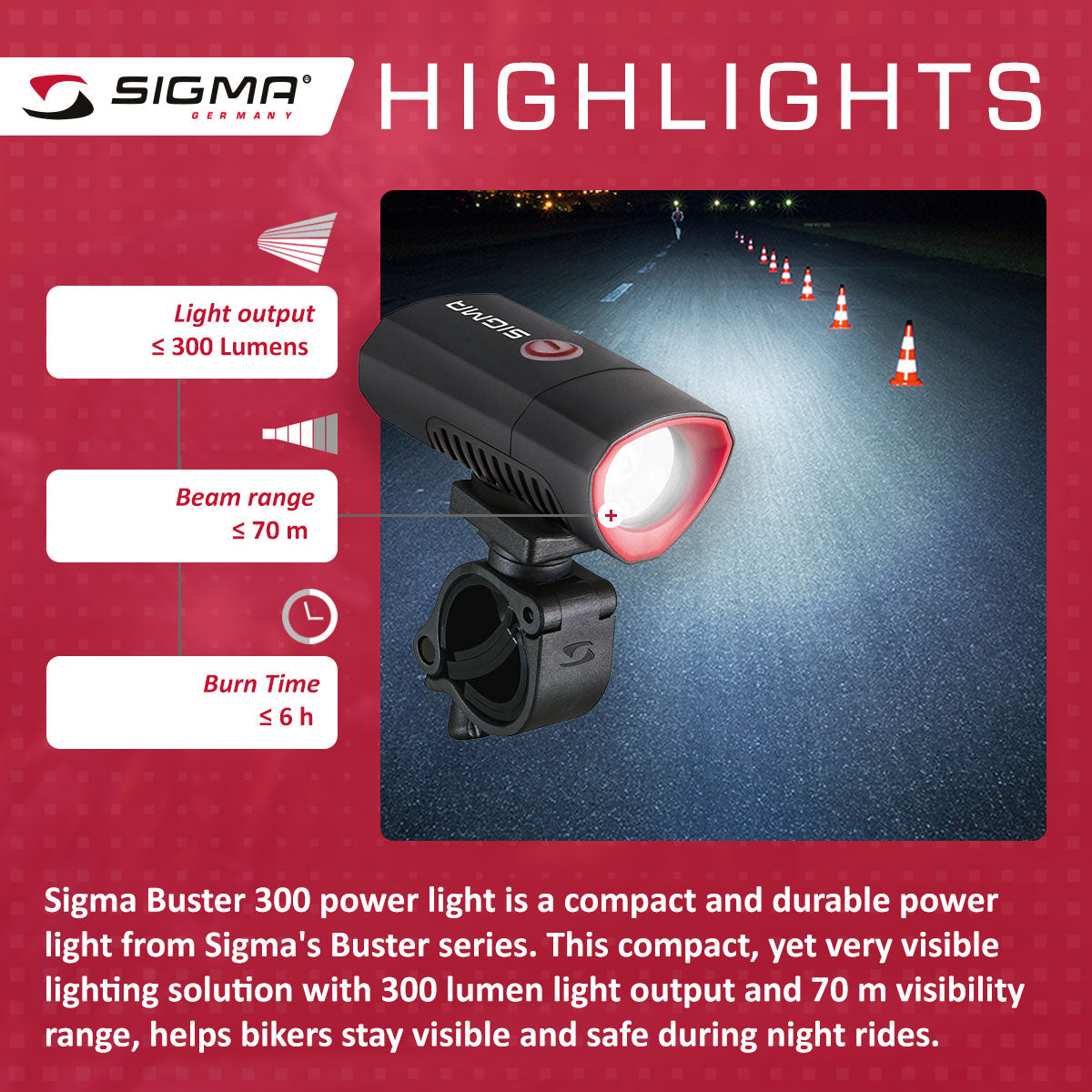 SIGMA Light - BUSTER 300, Power Light w/ Optional Nugget II Flash