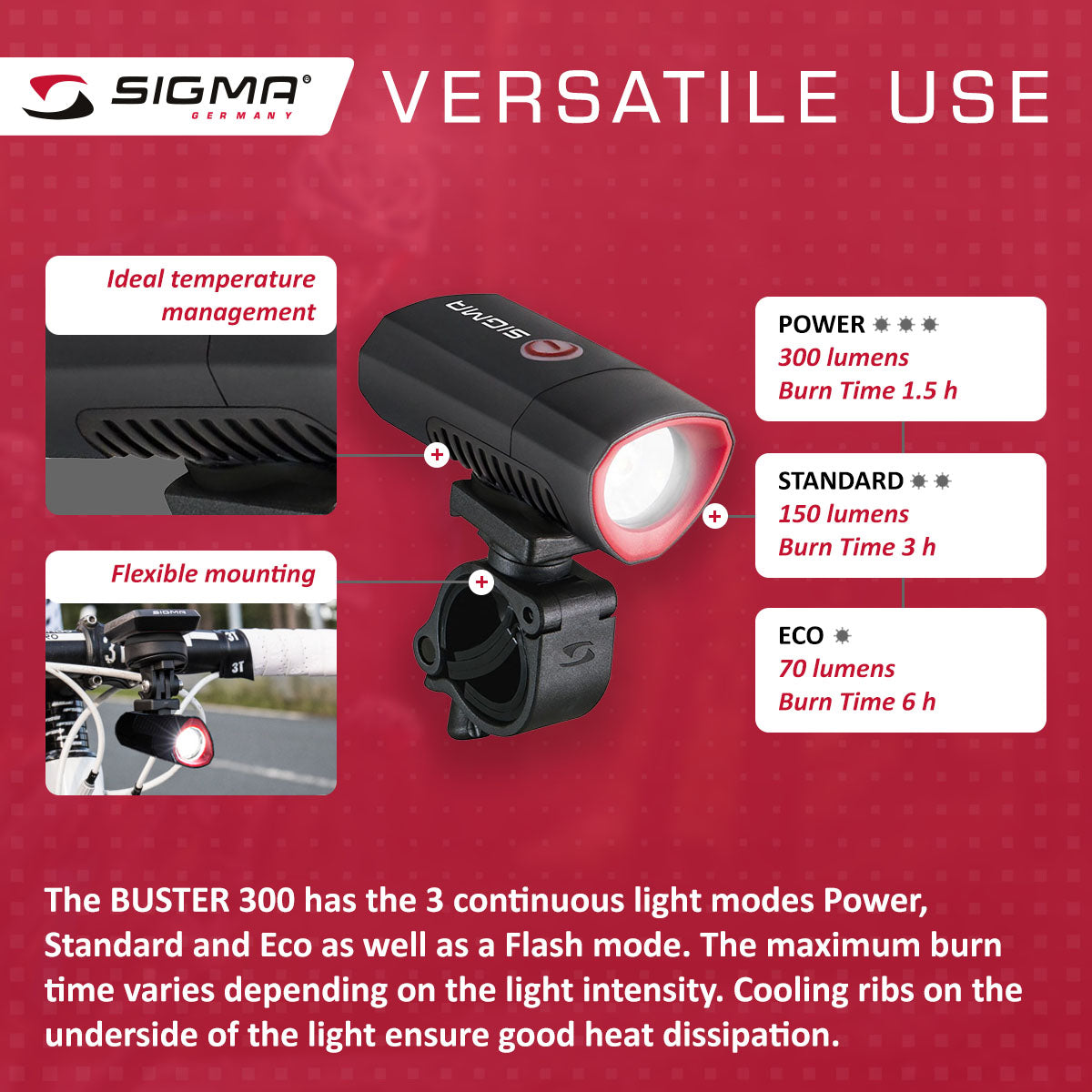 SIGMA Light - BUSTER 300, Power Light w/ Optional Nugget II Flash