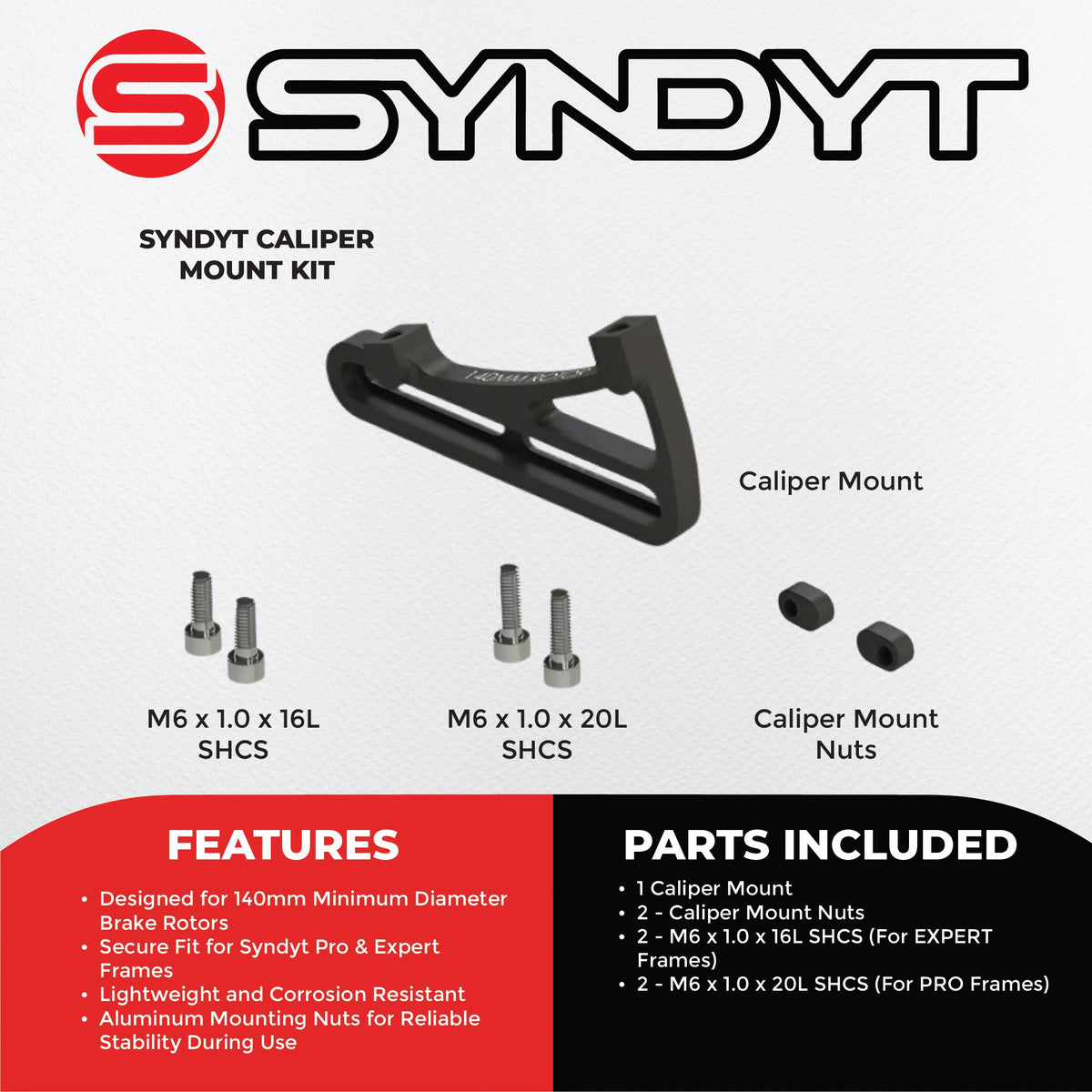 SYNDYT SYB CALIPER MOUNT SYSTEM EXPERT + PRO CONFIGURATIONS
