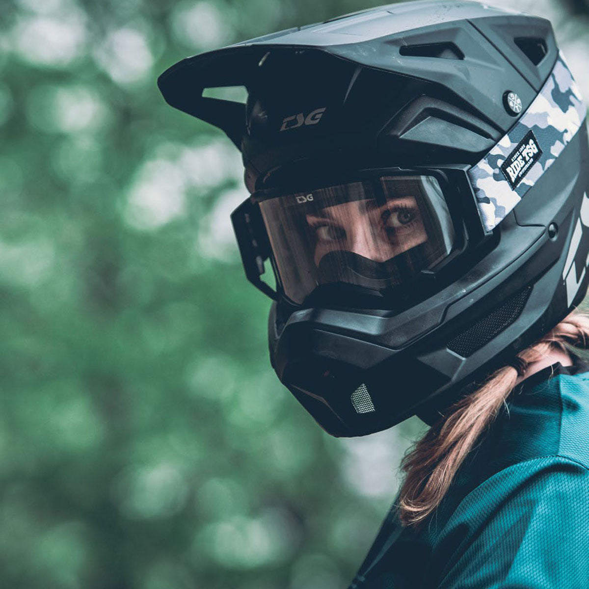 TSG - Sentinel Bike Helmet - Full Face Downhill MTB Style- Satin Black