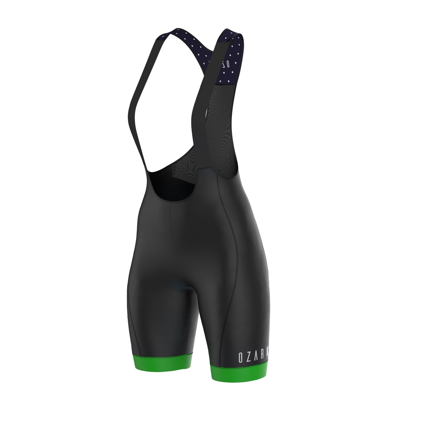 Women's Bib Shorts | Navy Blue Polka Dot