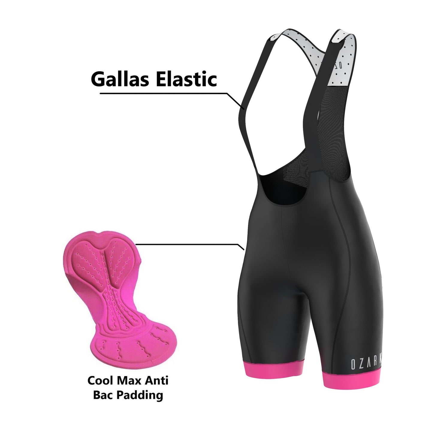 Women's Bib Shorts | White Polka Dot