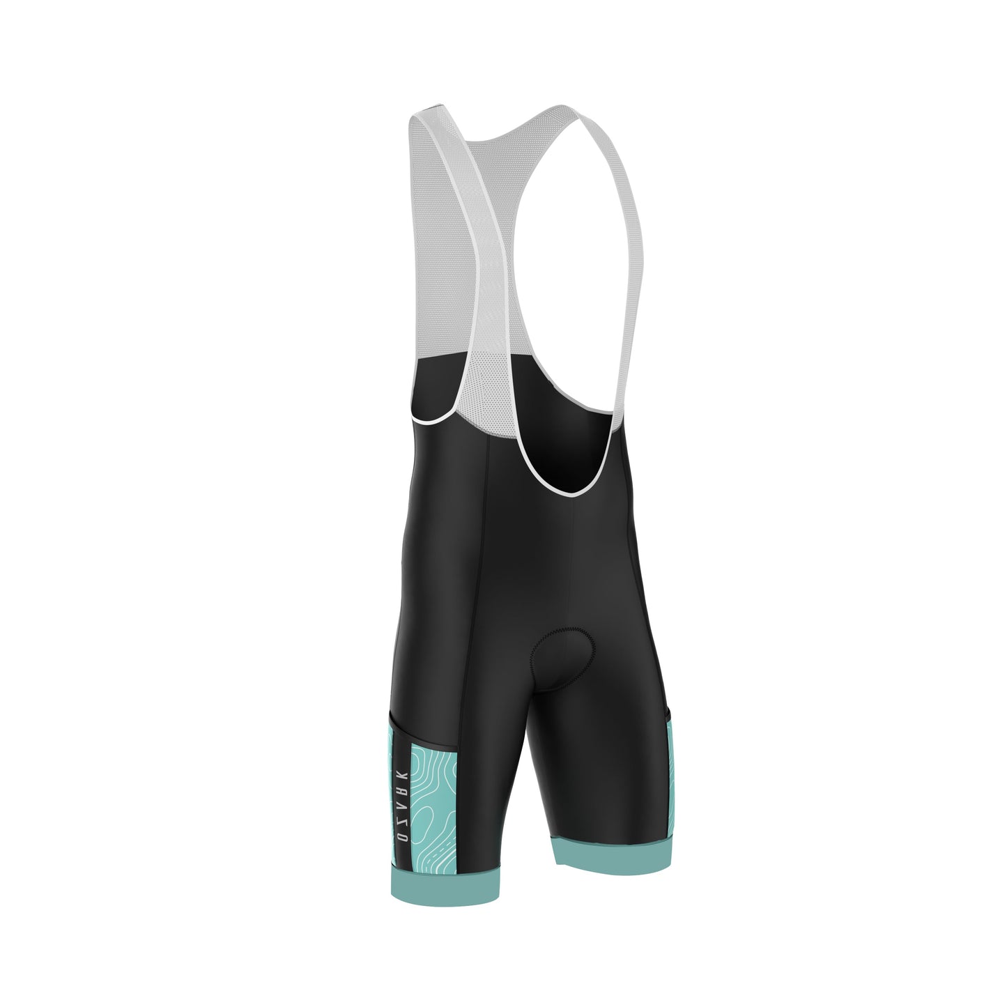 Ozark Cycling Men’s Teal Core Bib Shorts – Performance Fit, Comfort, and All-Day Support