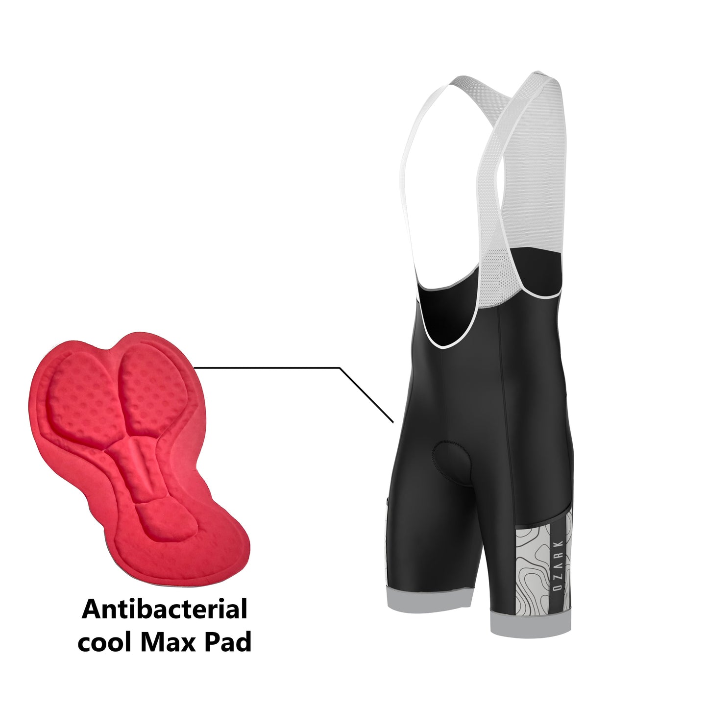 Men’s Core Grey Bib Shorts – Performance Fit, Comfort, and Support