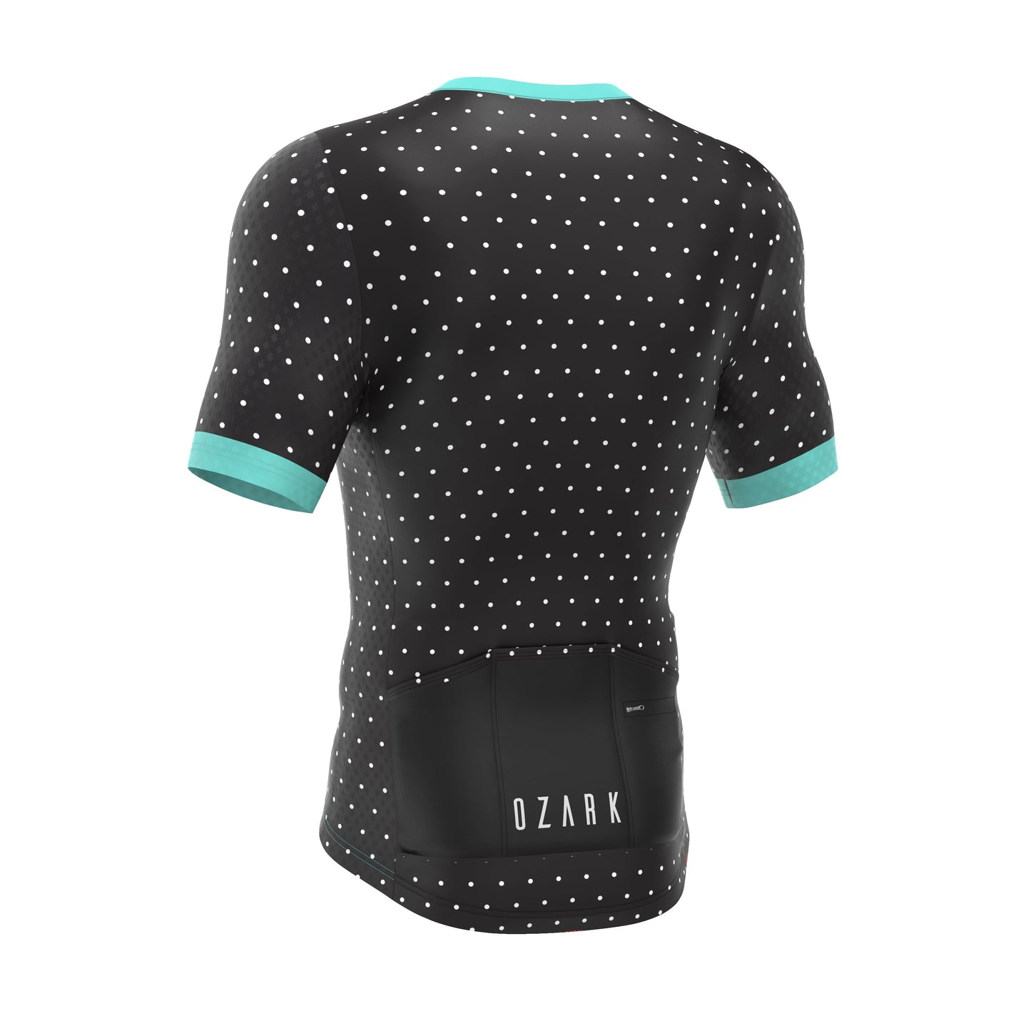 Ozark Cycling Men’s Jersey – Black Polka Dot Performance Fit with Full-Length Ventilation and Ample Storage
