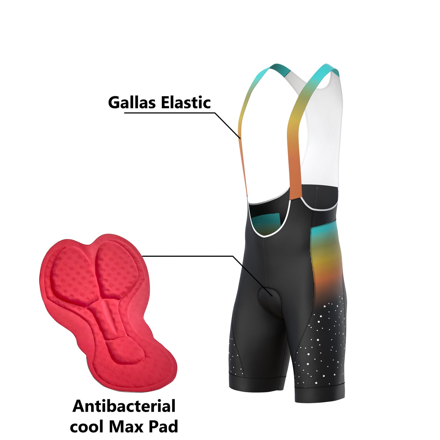 Men’s Ozark Sky Bib Shorts – Performance Fit, Comfort, and Endurance Support