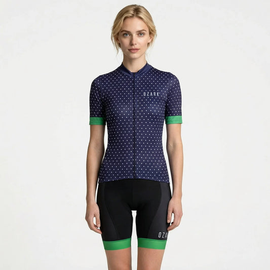 Women's Jersey | Navy Blue Polka Dot