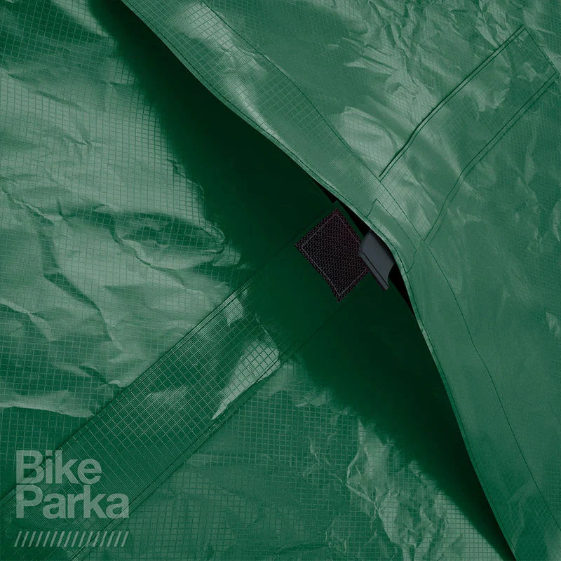 BikeParka Cargo Bike Cover - Waterproof Ripstop w/Lock Slots & Stuff Sac-Black