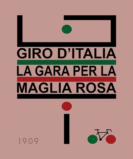 1909 Giro D'Italia Cycling Poster Bicycle Art