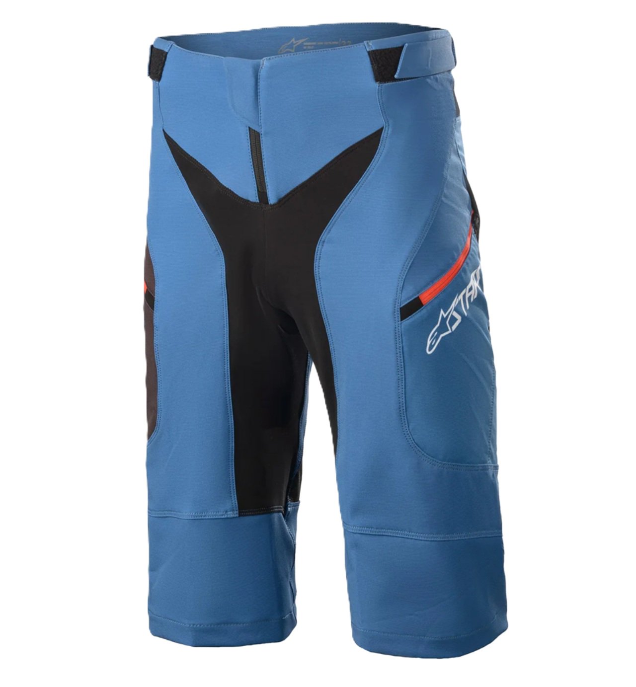 Alpinestars Drop 8.0 MTB Enduro Cycling Shorts - Mid Blue/Bright Red