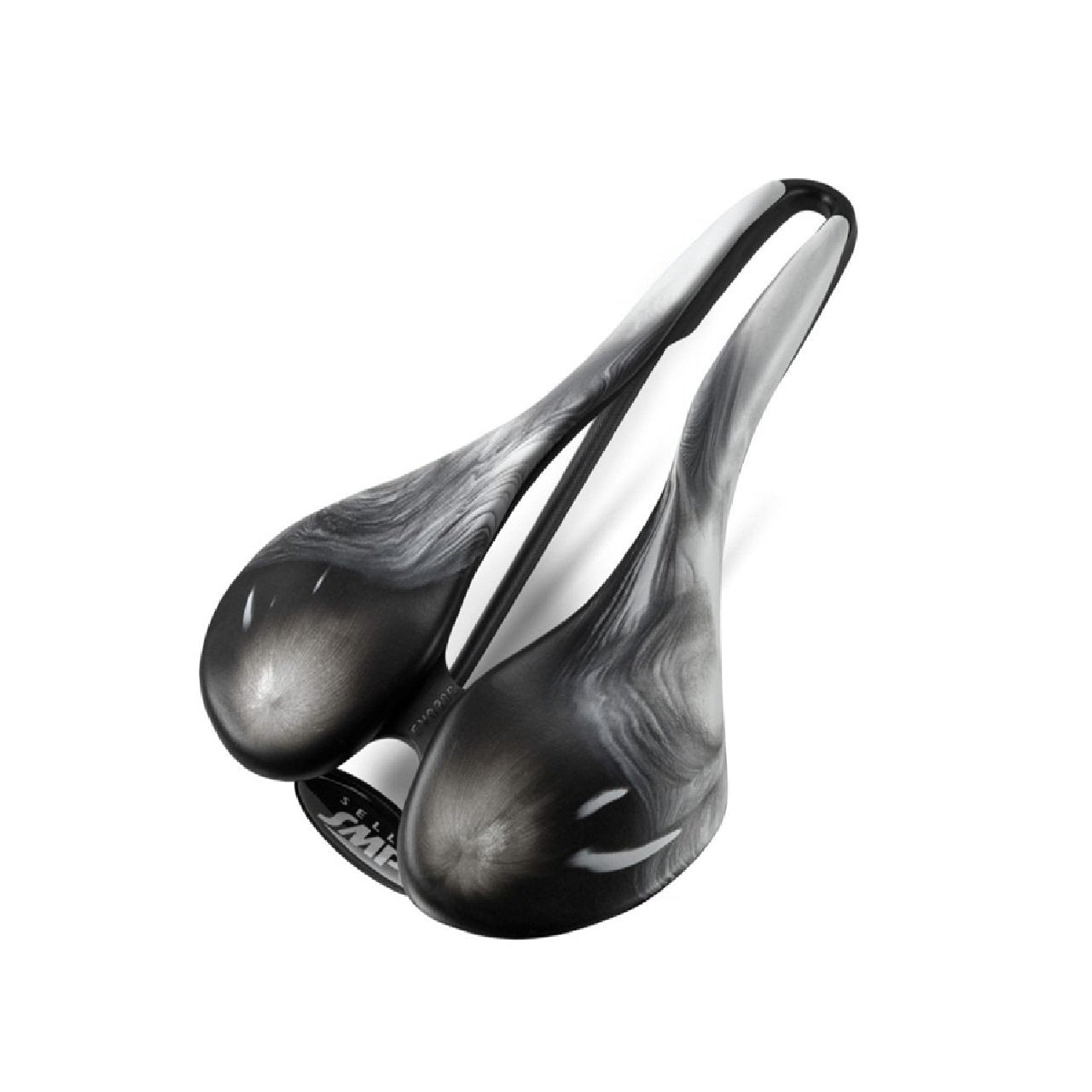 Selle SMP EVO 30C  Bike Saddle - Steel Rails, Liquid Stone White/Black