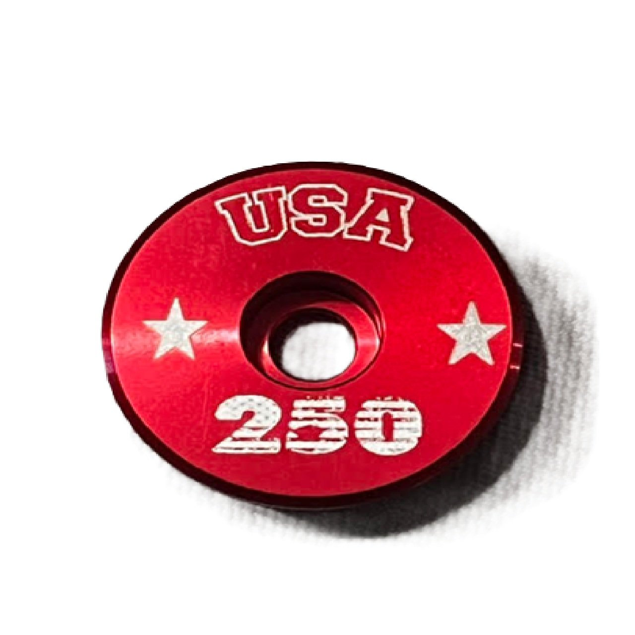 Makalu USA 250 Limited Edition Bicycle Stem Cap Red