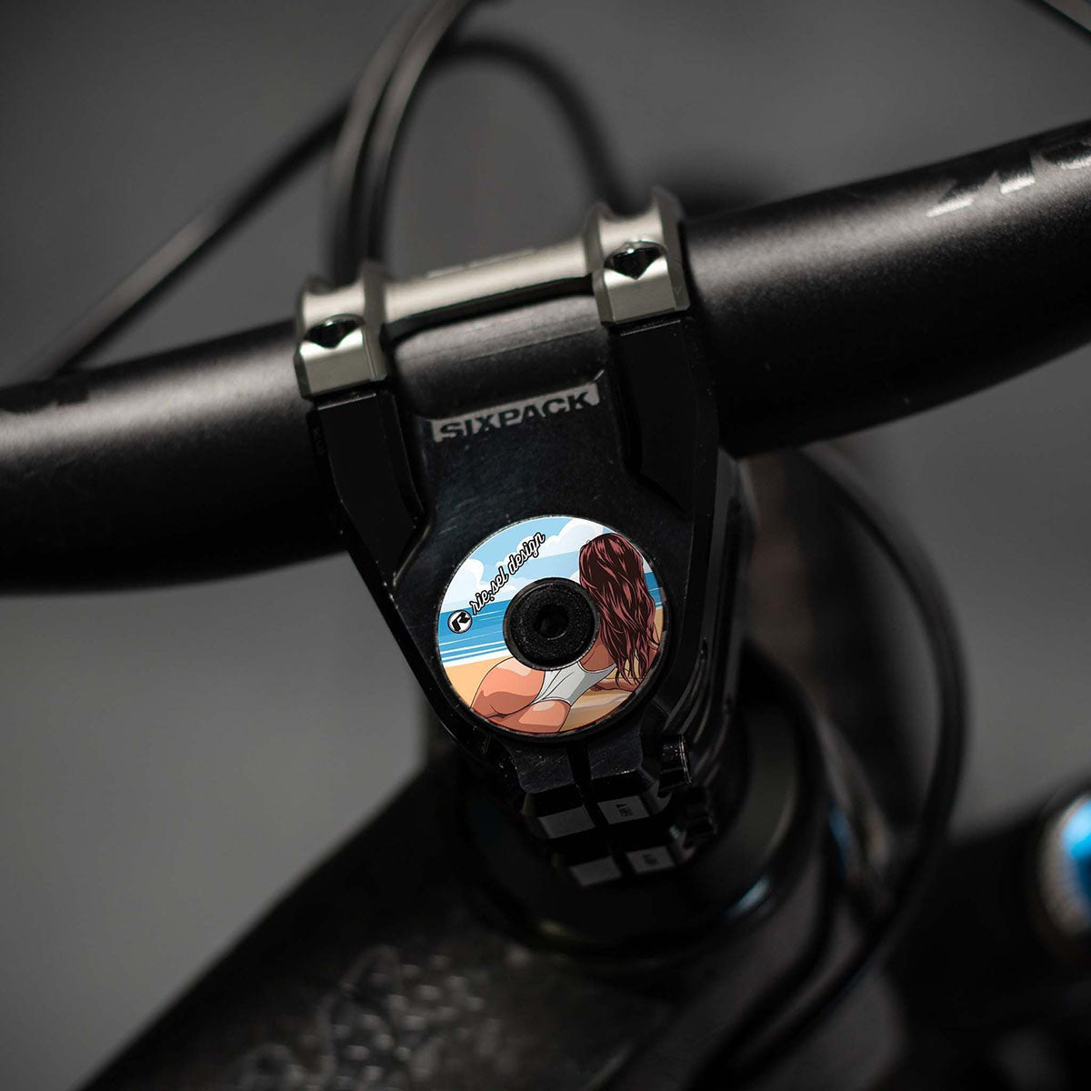 Riesel Design Girl Tanja STEM CAP - Bicycle Stem Cap,1 1/8" Steerer Tube