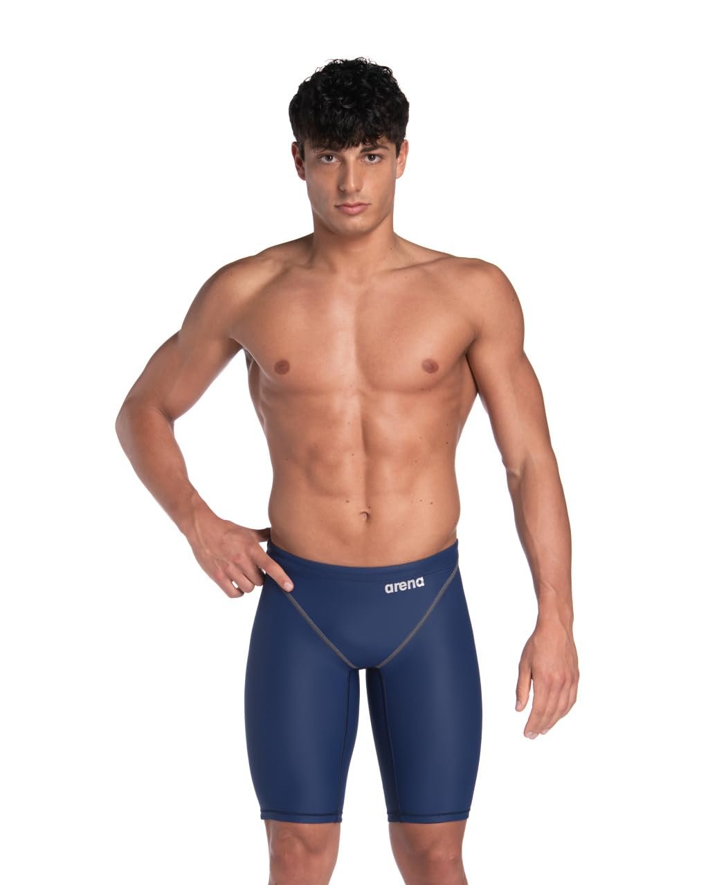 ARENA Men's Standard Racing Jammer Powerskin ST Next Knee Length Tech Swim Suit, Navy