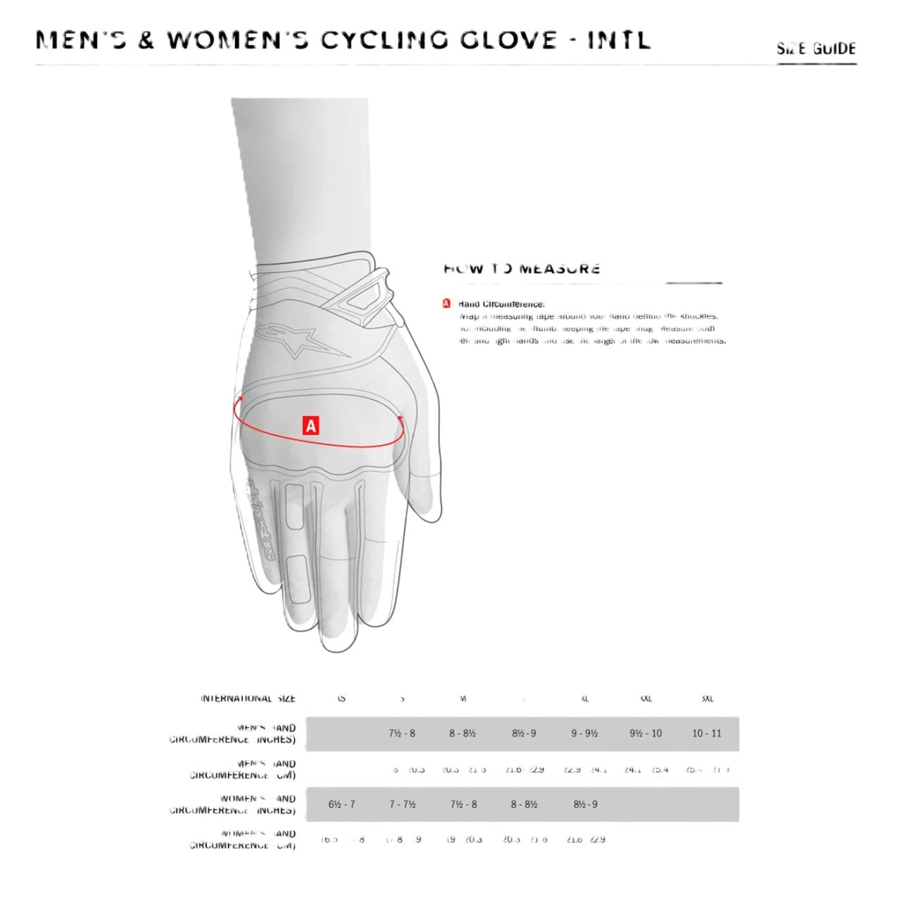 Alpinestars A-Dura Full Finger Mountain Bike MTB Cycling Gloves -Red