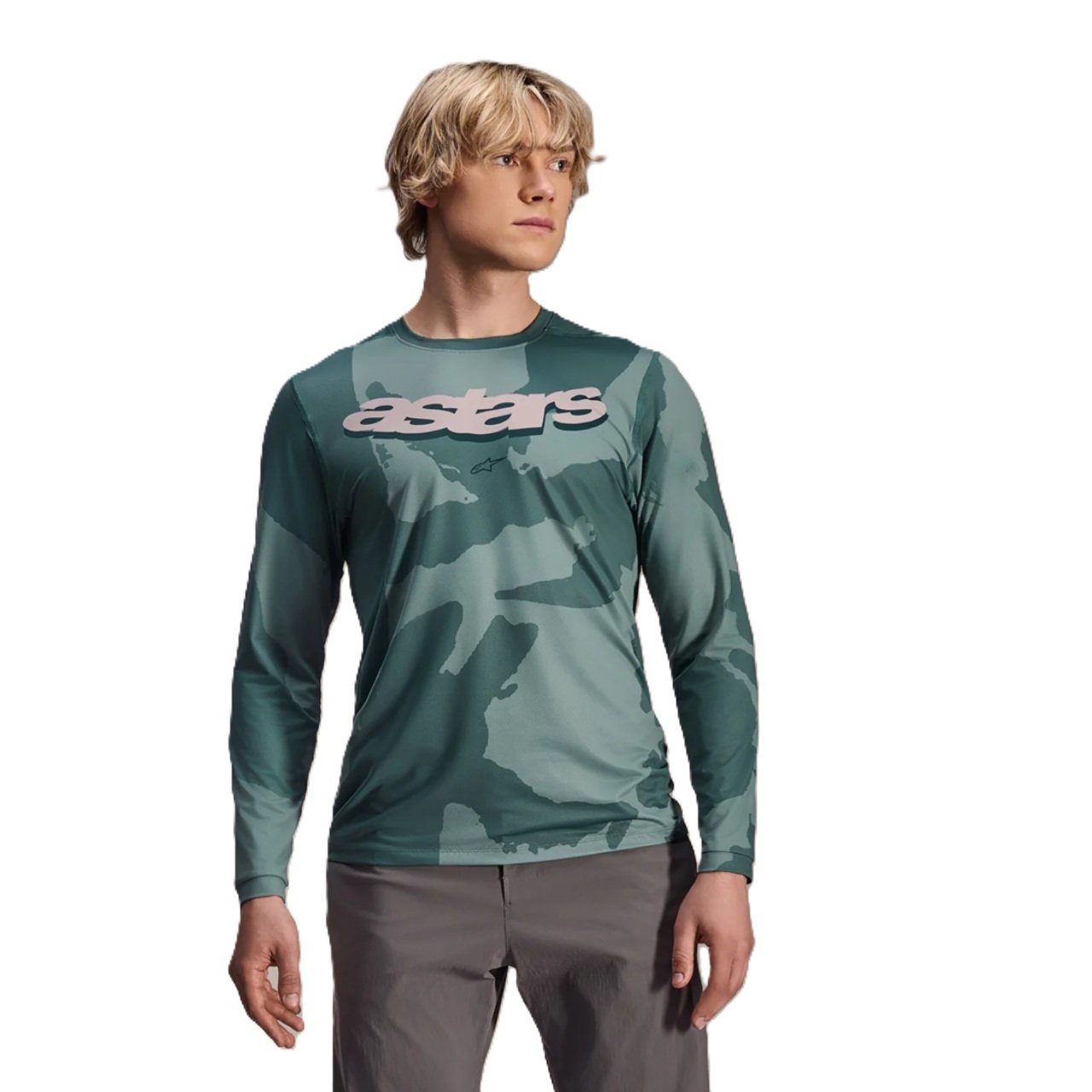 Alpinestars A-Dura Hollow Blue MTB Camo Cycling Jersey -Long Sleeve