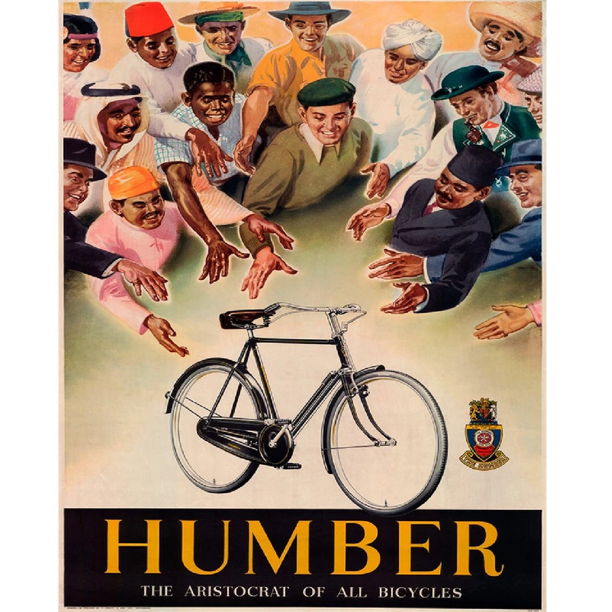 Humber Aristocrat Poster Vintage Bike Art Reproduction Poster 30" x 40"