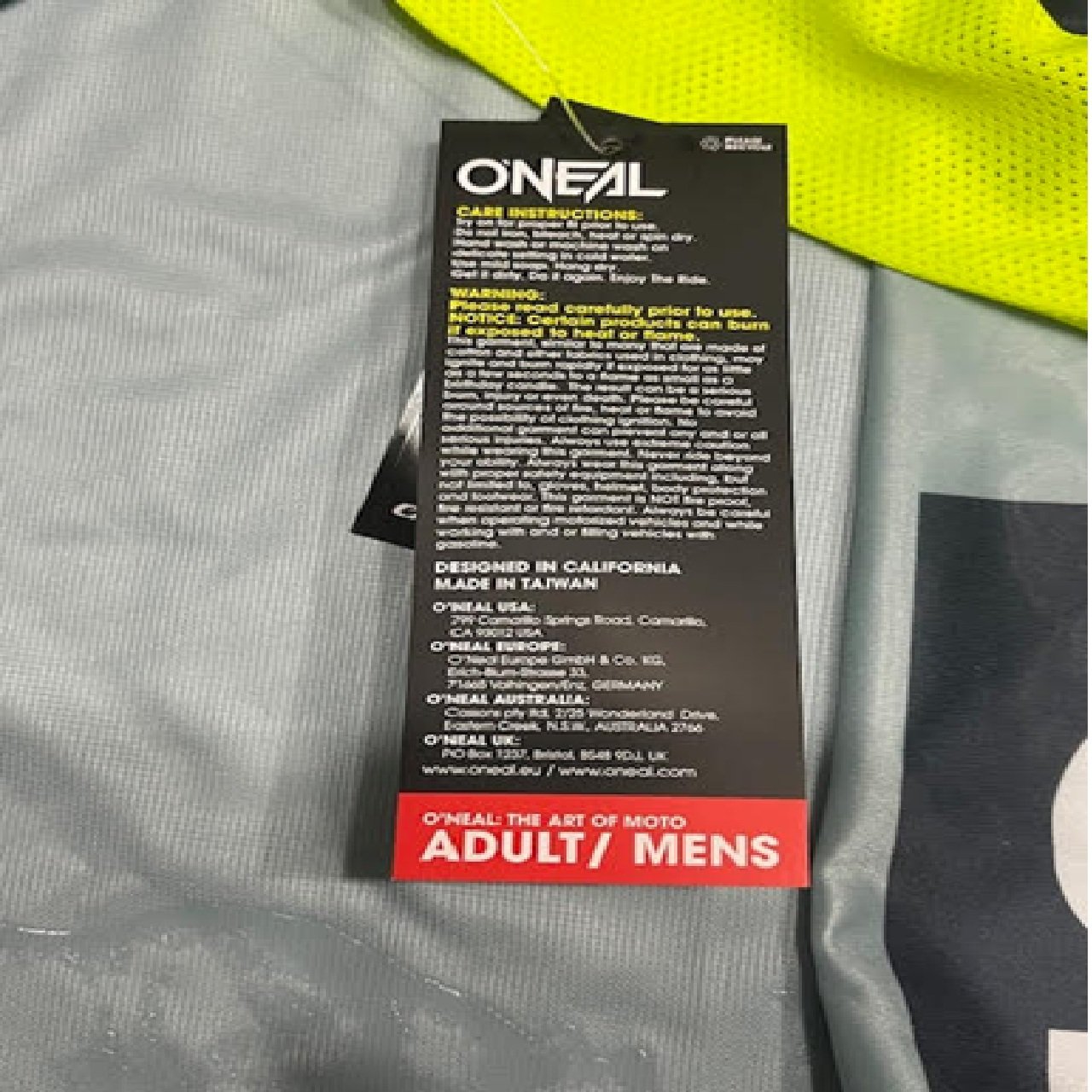 O'NEAL Mayhem Jersey Motocross/MTB  V23 Hexx Gray/Neon, XXL