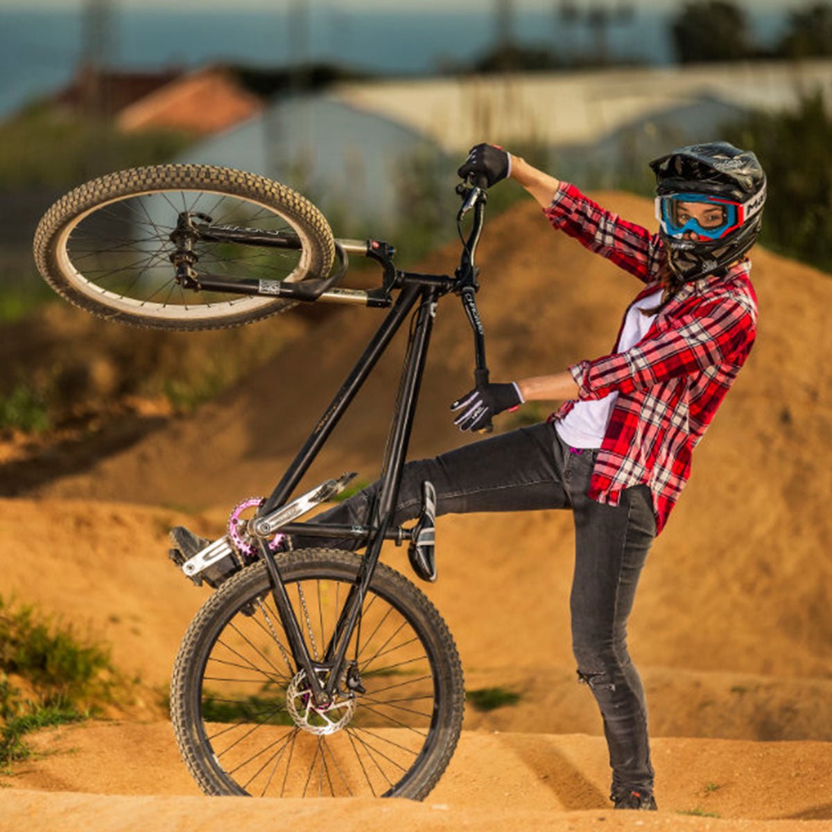 HIRZL - GRIPPP LIGHT FF -Full Finger MTB Bike Gloves Black/White