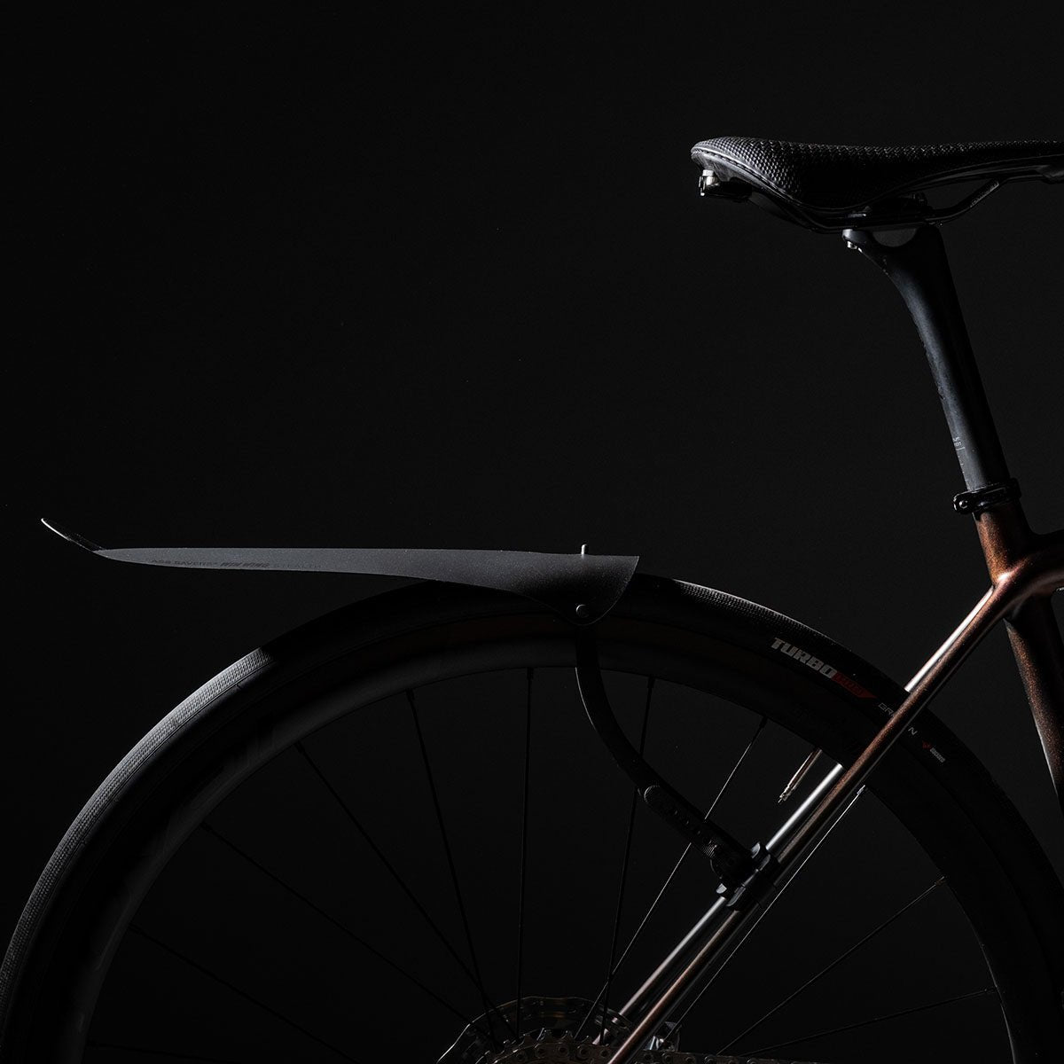 Ass Savers Win Wing 2 Road Rear Mudguard w/ Black Wishbone-Praline