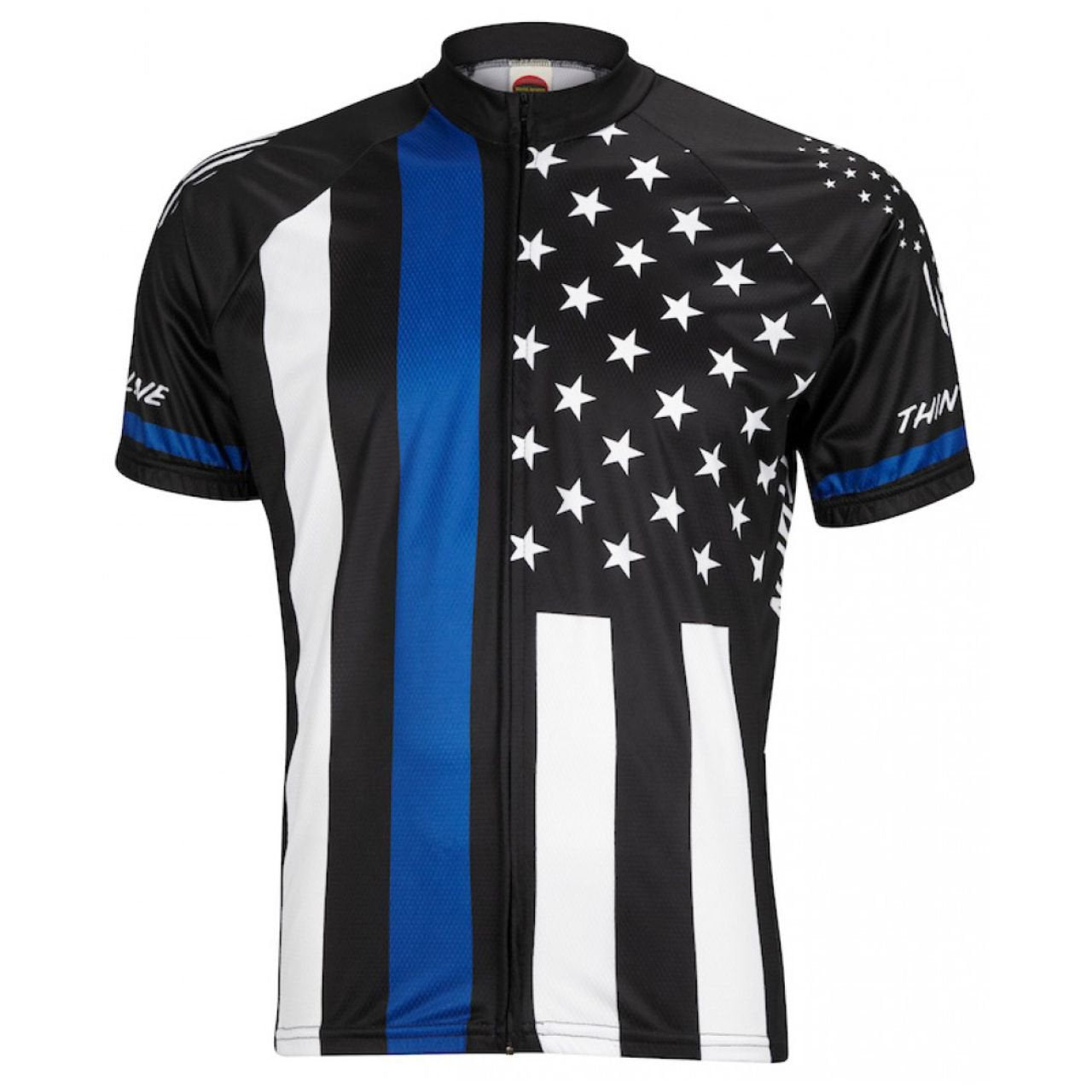 World Jersey Thin Blue Line American Flag Police Cycling Jersey XL-BM1