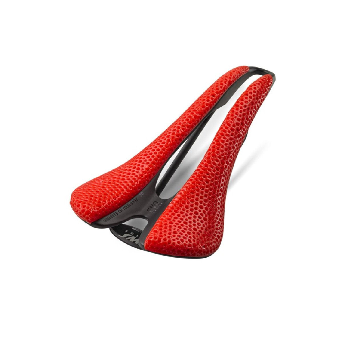 Selle SMP EVO 3D Series Bicycle Racing Saddle w/ Steel Rails Red