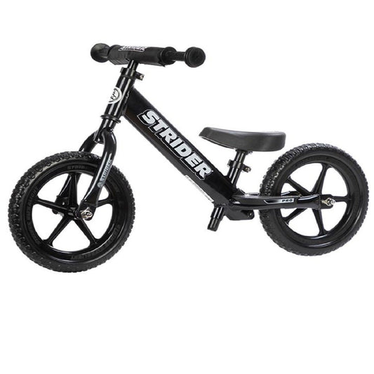 Strider Pro Lightweight Balance Bike Learn to Ride -Black